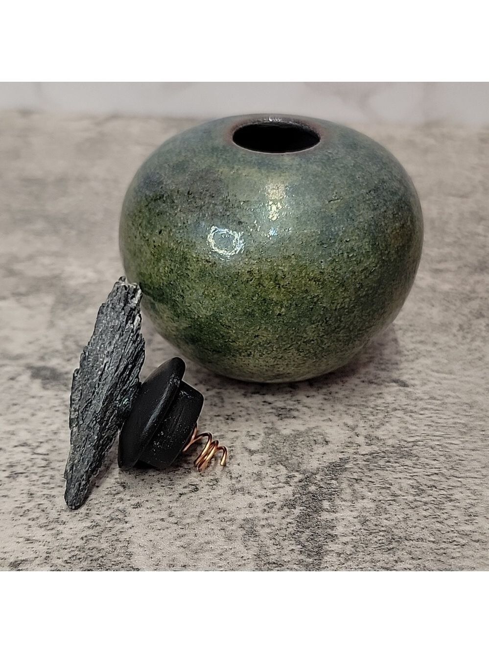 Artist signed Jeremy Diller dream jar raku potteryworks - Picture 3 of 7